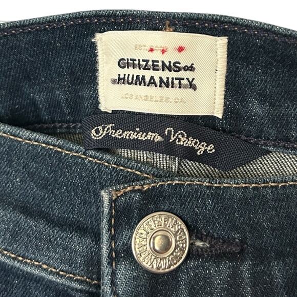 Citizens of Humanity Isola Cropped Boot Jean Women's 34 Frayed Regency Blue NEW - Picture 4 of 11